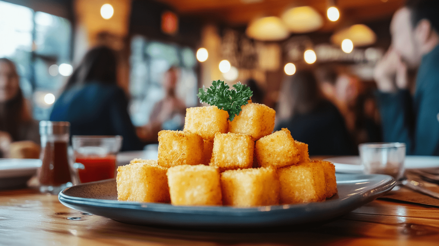 polenta em cubos